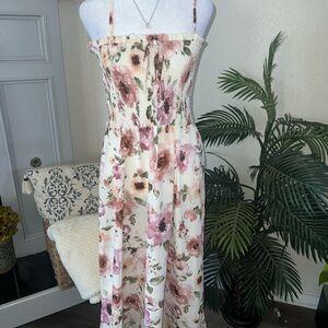 Beautiful Cottage Floral Midi Dress Size L